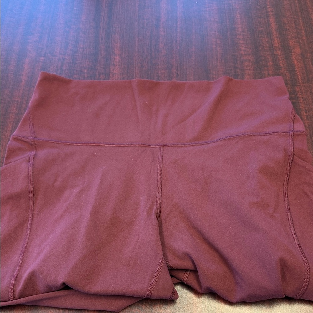 Lululemon Athletica Maroon leggings with pockets